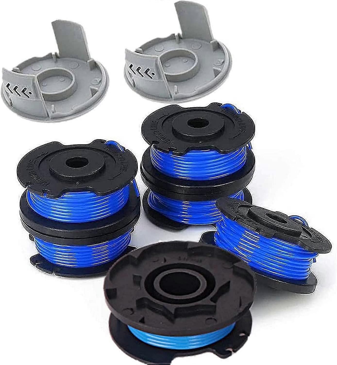 8 Packs 0.065 Inch Line Trimmer Replacement Spool For Ryobi 18v 24v 40v, Fits Ryobi One+ Ac14rl3a, 11ft Cordless Line Trimmer, 6 Spools + 2 Trimmer Ca