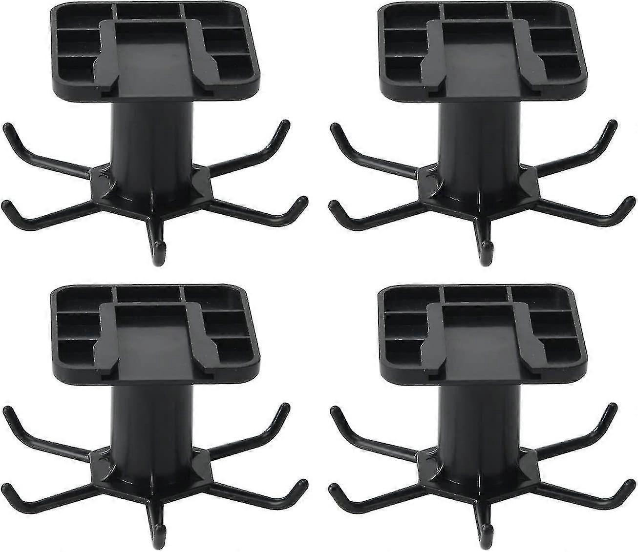 4 Pieces Under Cabinet Hooks, 360 Rotating Kitchen Utensil Hooks, Nai