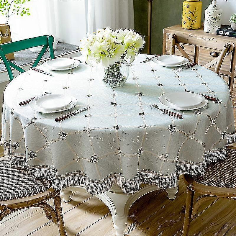 Round Tablecloth - 180 Cm Dia Washable Table Cove For Restaurant