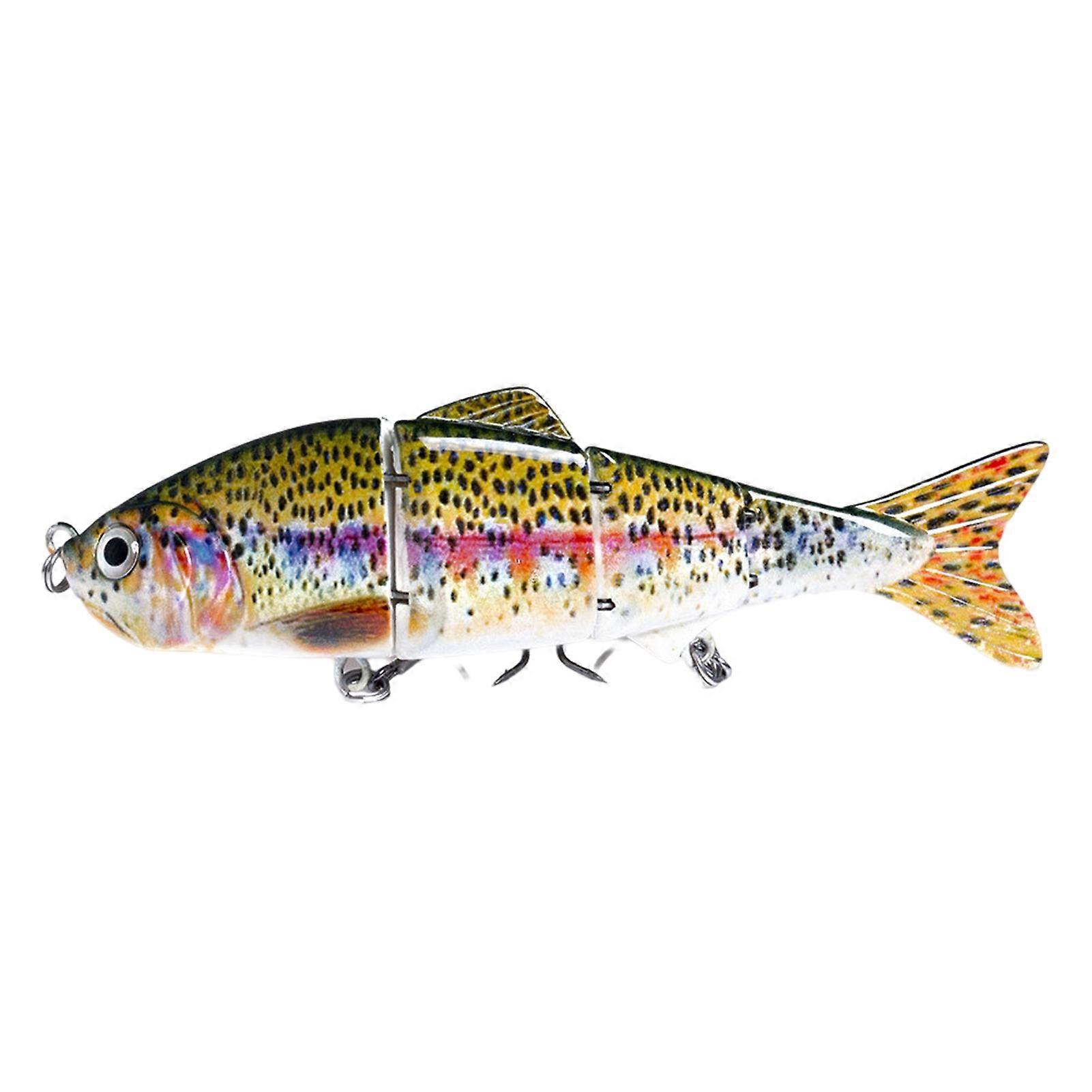 Bass Fishing Lures 3D Fisheye Simulation Hard Bait Multi Jointed Swimbaits Lifelike Slow Sinking Swimming Bass Lure Bait for Freshwater Seawater Fishi