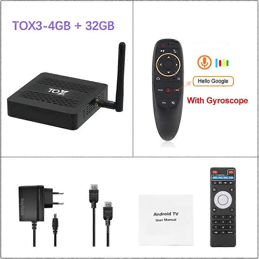 Smart TV Box Android 11 Amlogic S905X4 Odtwarzacz multimedialny Android 11.0 Dekoder TOX3 2.0 WERSJA 2T2R Podwójne Wifi 1000M BT AV1 4K