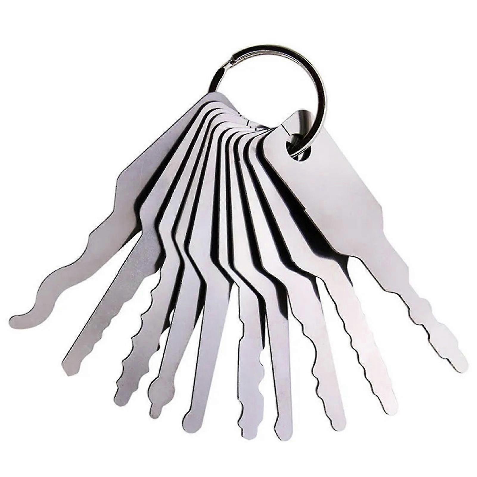 10pcs Blank Key Uncut Blade Key Embryo Chain Car Key Machine Motorcycle