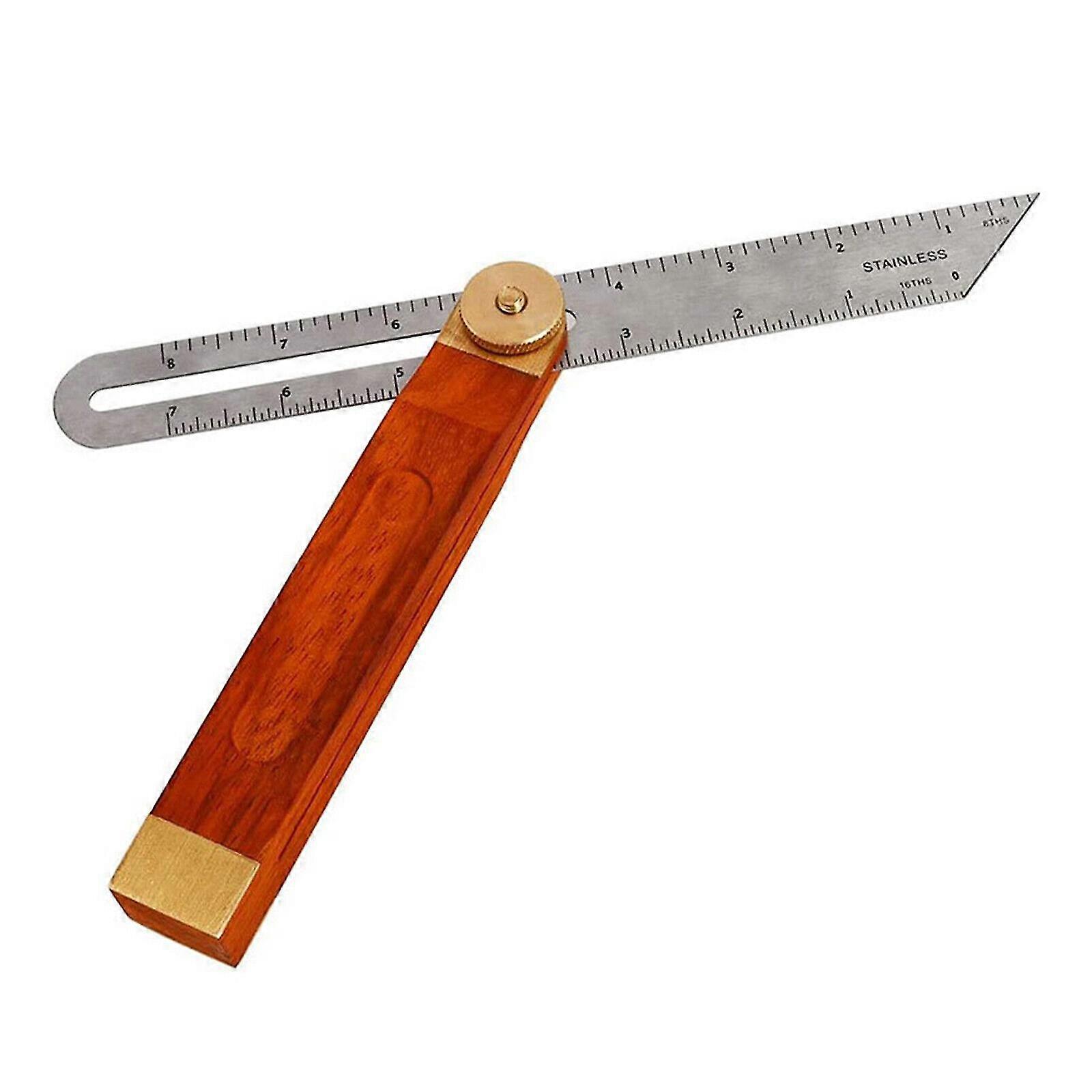 Woodworking Protractor Angle Rulers Gauge Tri Square Sliding T-bevel With Wooden Handle Level Measuring Tool