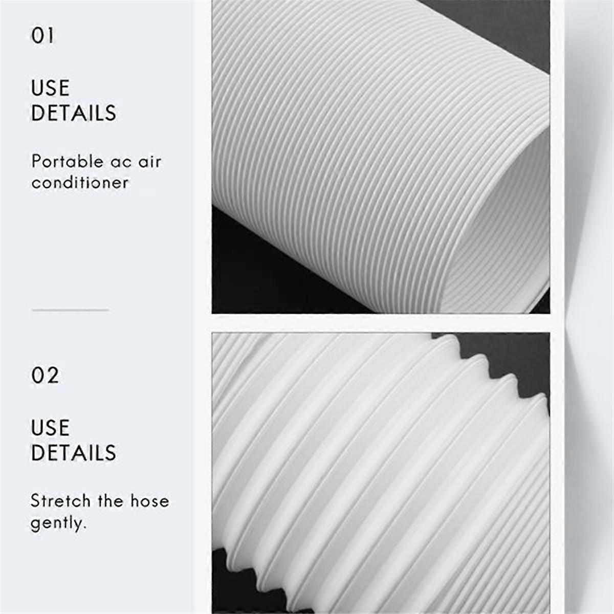 Portable Counterclockwise Exhaust Hose Universal Pipe Air Conditioner Exhaust Hose Ducting 5.1 Inch