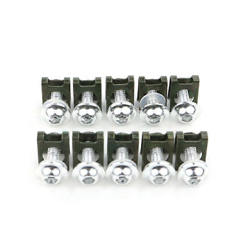 Motorbike CNC 10Pcs 6mm Fastener Clips Screw Spring Nuts For Aprilia RSV4 Tuono 1000 R V4 RSV 1000 R
