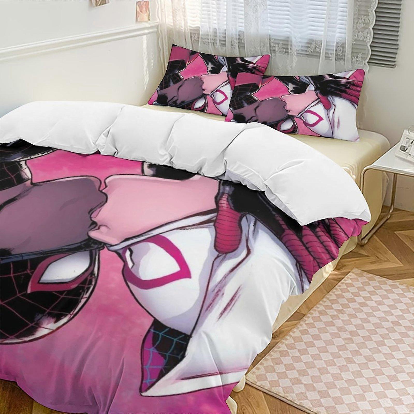 Bedding set HL614 Miles Morales Down Duvet Cover Microfiber Bedding Set, 1 Down Duvet Cover and 2 Pillowcases XN614