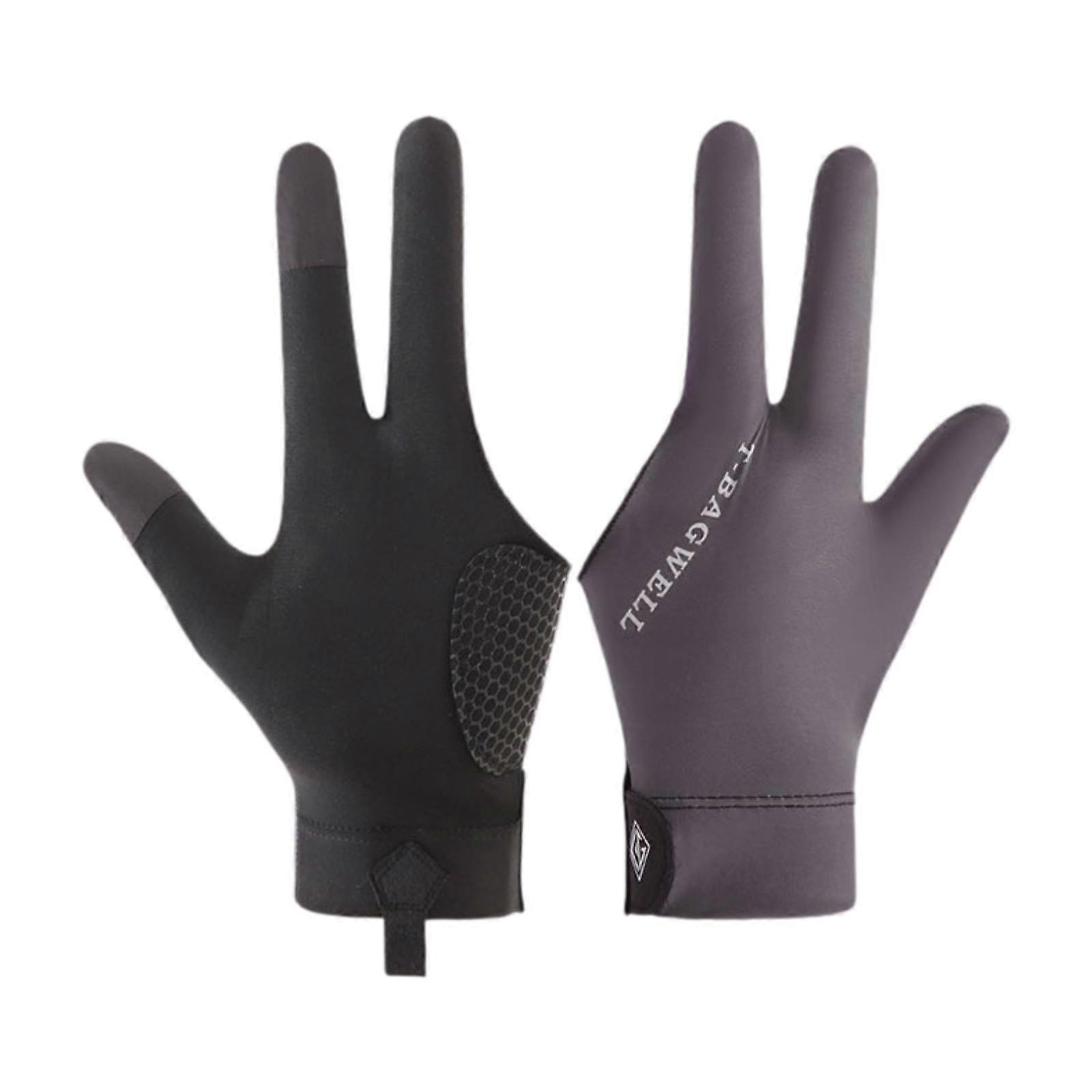 Pool Gloves Supplies Nonslip Breathable Portable Mitts for Men Playing Women Gray Right Hand