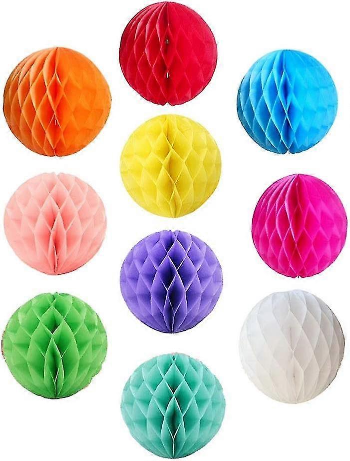 8 بوصة ورقة قرص العسل ورقة بوم بوم ديكور الأنسجة معلقة زهرة الكرة DIY ورقة الحرفية