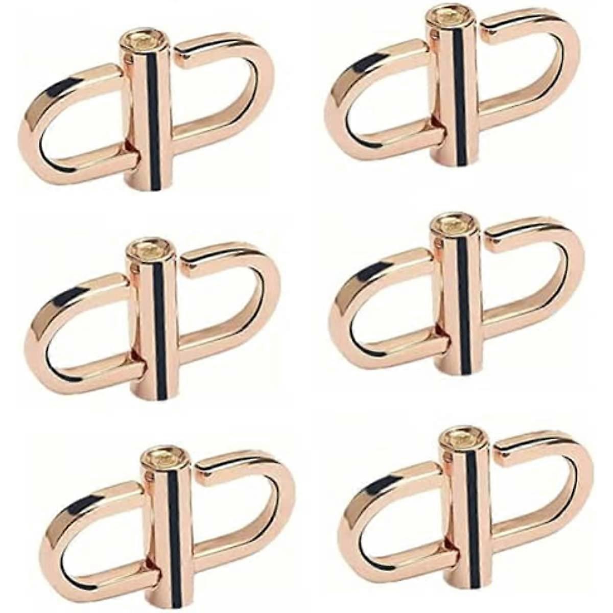 6 Pcs Adjustable Metal Buckles Bag Handbag Shorten Length Chain Links Adjustable Metal Buckles for Crossbody Chain Strap Length Shorten Accessories(Go