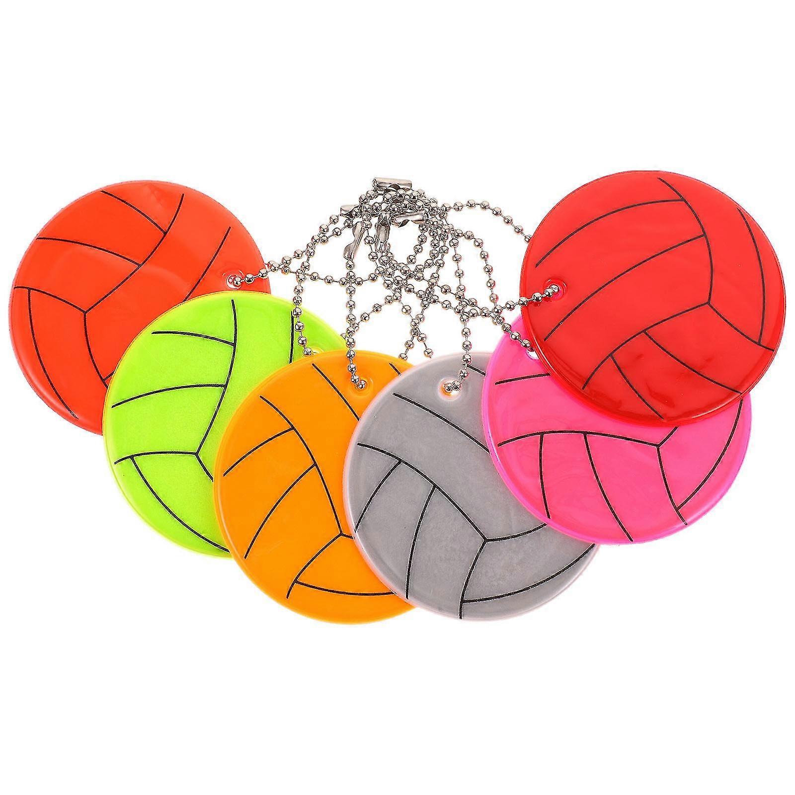 6pcs Bag Bike Reflectors Keychains Bicycles Reflectors Warning Reflective Keychains