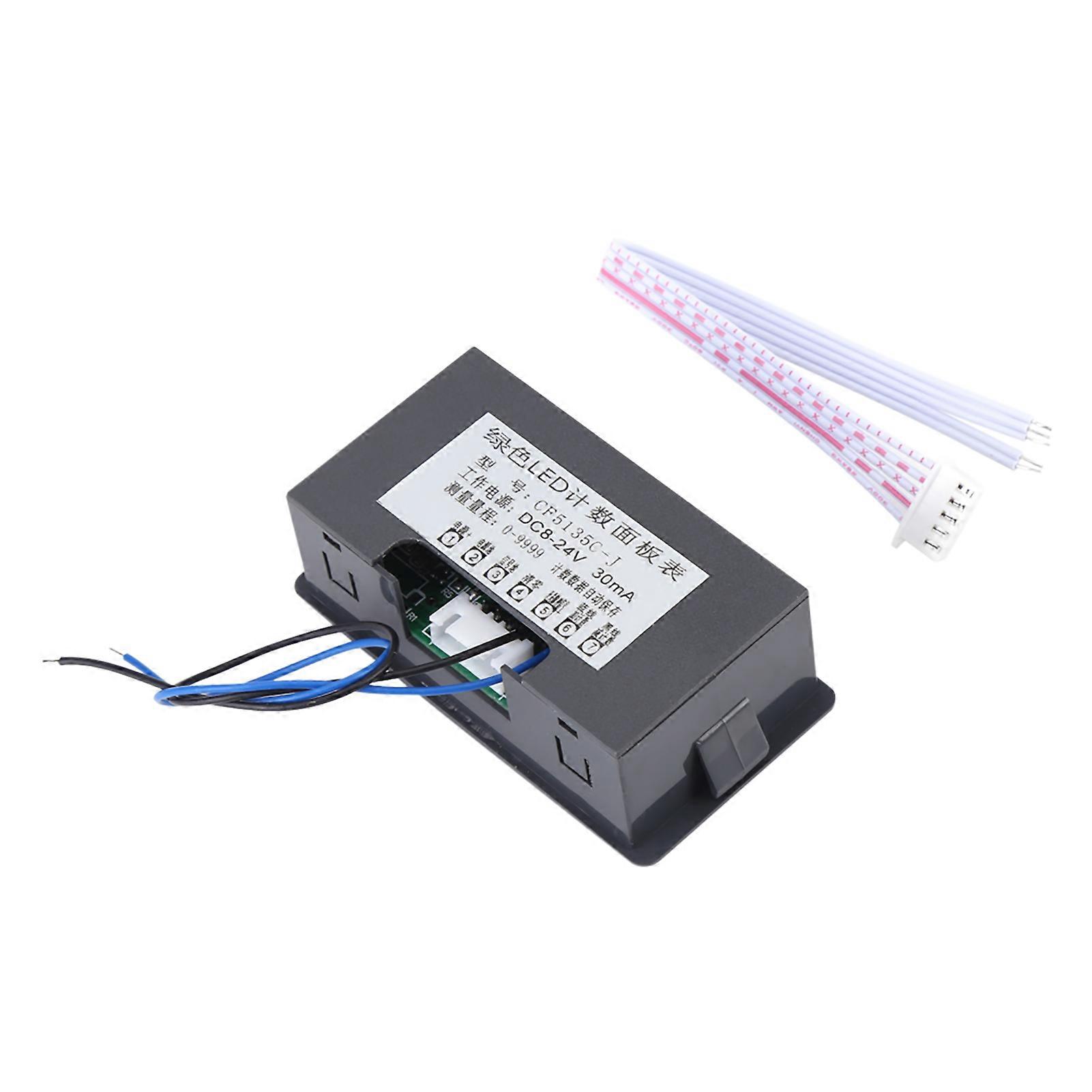 LED Digitaal Display 4 Cijferige Teller Meter 0-9999 Up/Down Plus/Minus Groen