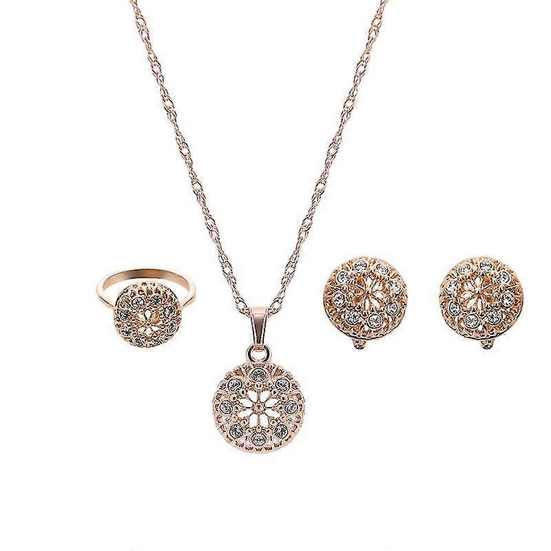 1pcs Earrings Necklace Ring Sets-c