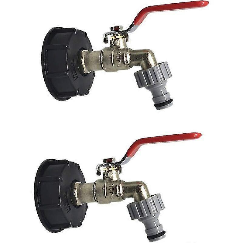 1000L Tankhahn S60X6 Ibc Zapfhahnanschluss Mit 12" Schlauchanschluss, Ablauftankadapter, Fr Gartenzapfhahn, Fr Tankadapter (2 Stck)