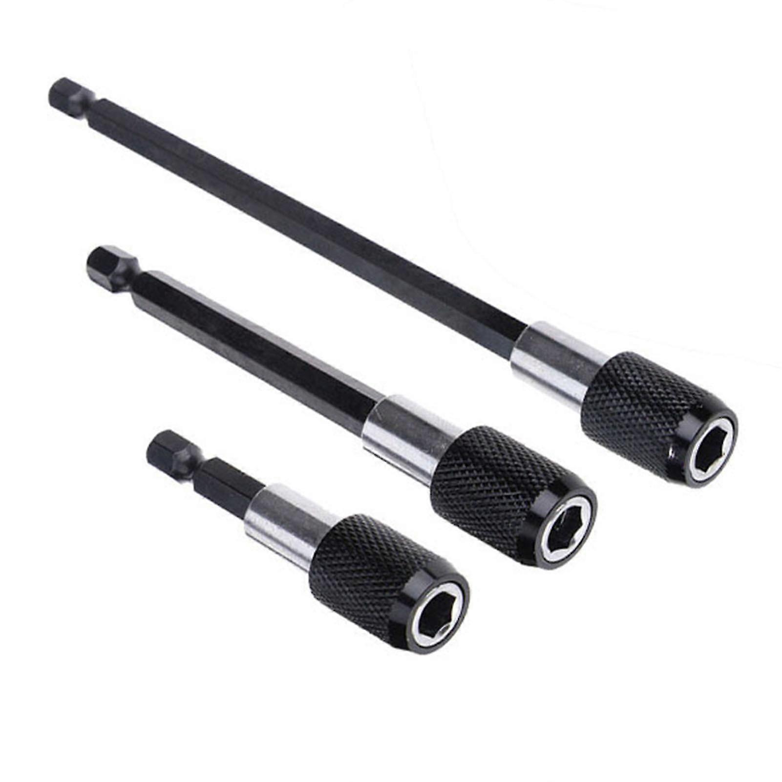 3pcs Screwdriver Extension Bits Quick Release 1/4 Hex Shank Holder Drill Bit Magnetic