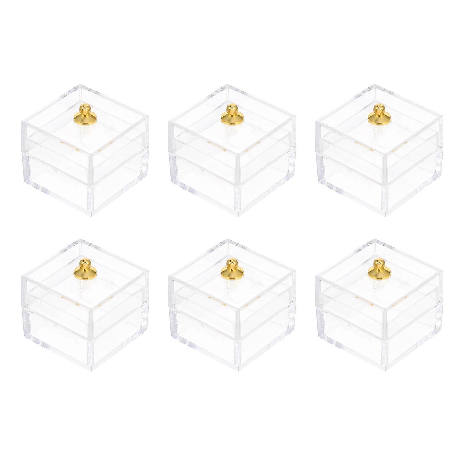 10Pcs Candy Display Box Plastic Storage Case Mini Adornment (Transparent)