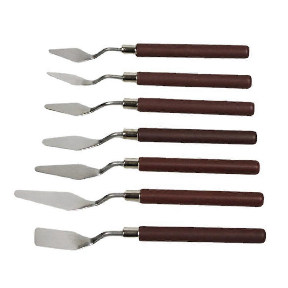 7 Pcs Oil Knife Set Oil Shovel Oil Palette Knife Oil Acrylic for Color Mixing