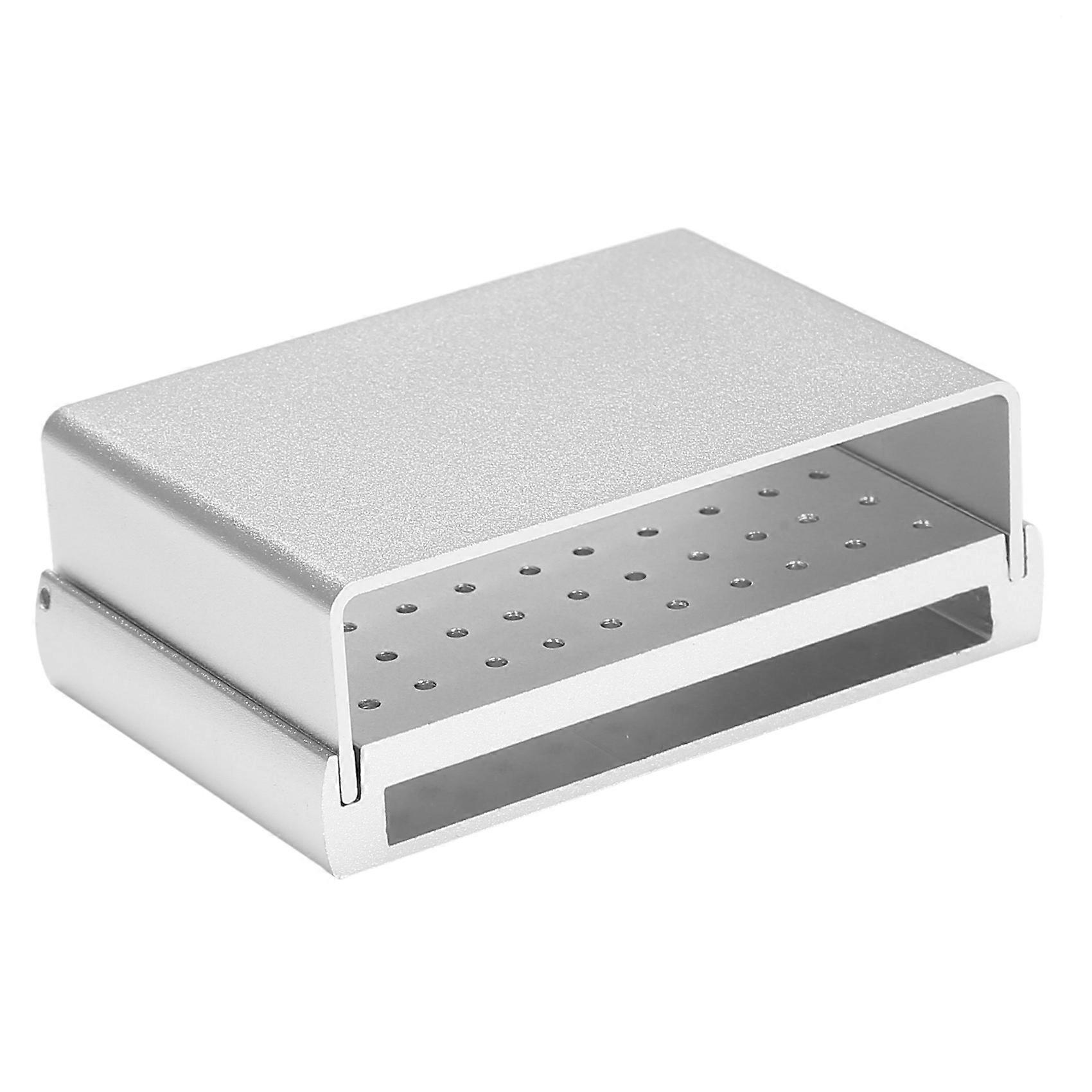 Disinfection Box 58-Hole Aluminum Alloy Dental Bur Box High and Low Speed Mobile Grinding Head Box
