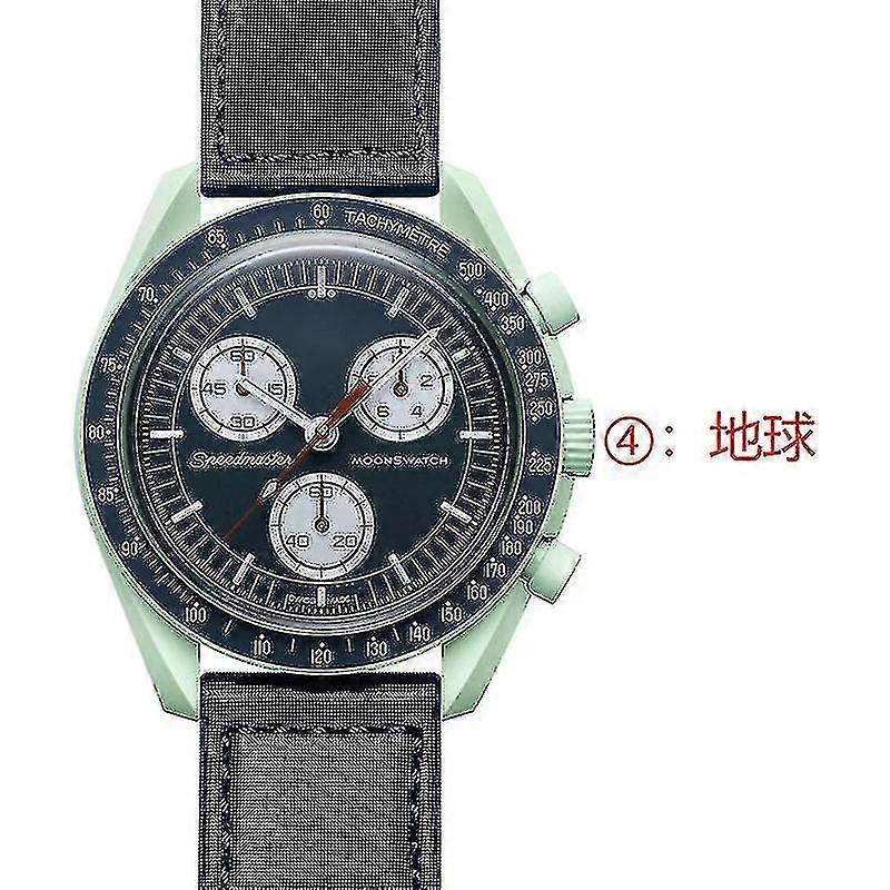11 Colors Ceramic Case Nylon Material Strap Comfortable To Wear Six-pin Multi-function Quartz Watch