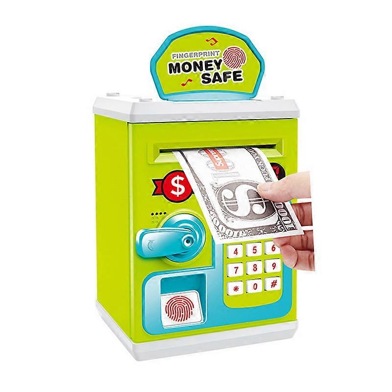 لعبة بنك أصبع إلكترونية للأطفال ، أجهزة الصراف الآلي الصغيرة ، لعبة تعليمية داخلية ، صندوق أمانات لتوفير النقود والعملات المعدنية مع تأكيد كلمة المرور