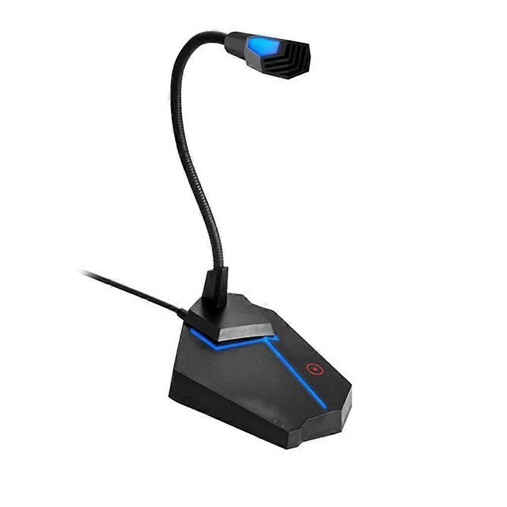 USB Computer Microphone PC Goose-Neck Mic Microphone for Computer Mute Button