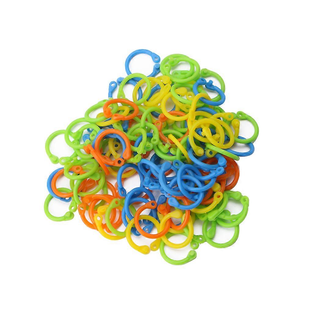 100Pcs Colorful Knitting Stitch Markers Crochet Locking Tool Craft Ring Marker