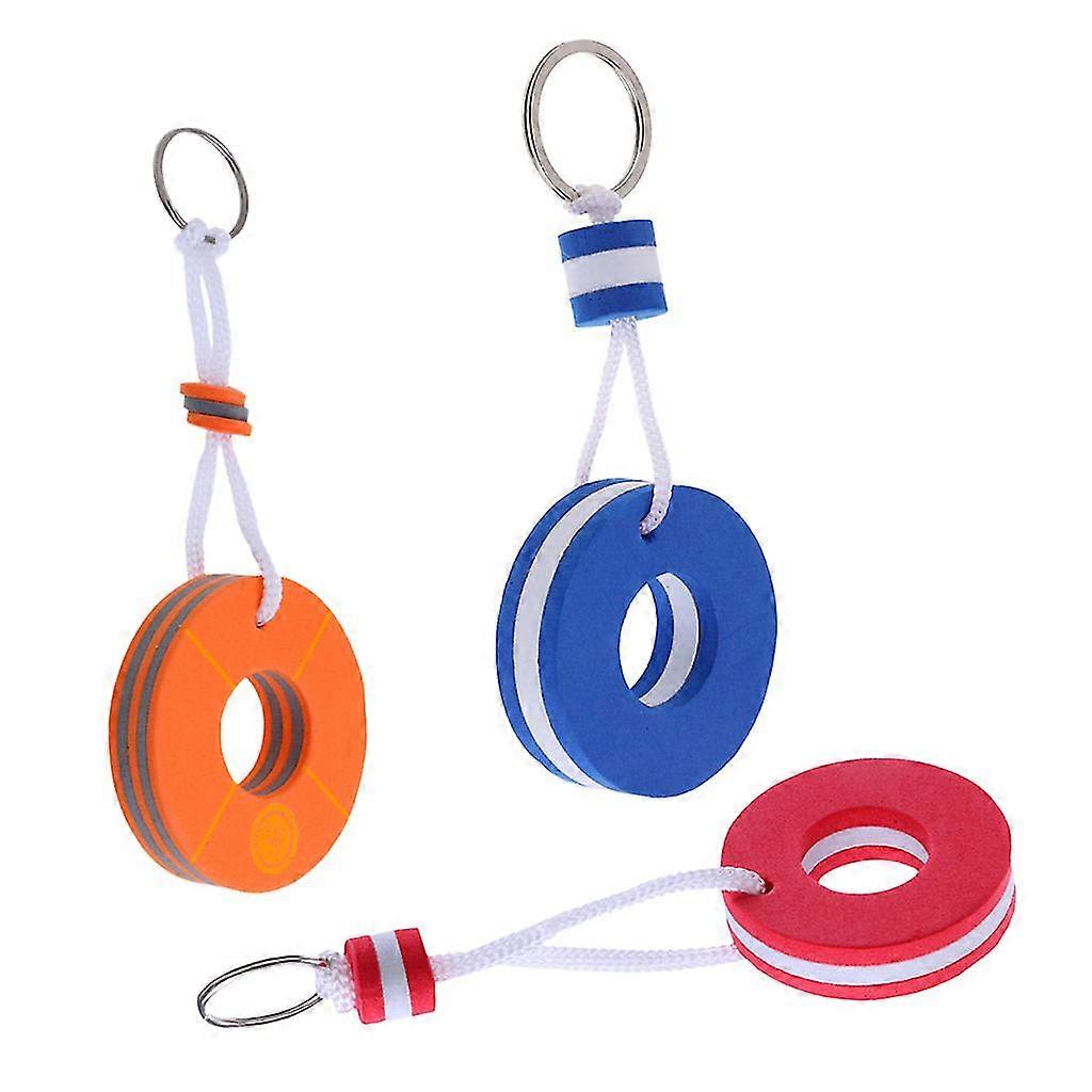 3pieces Novelty Boating Floating Key Chain Key  Keychains Float Buoy