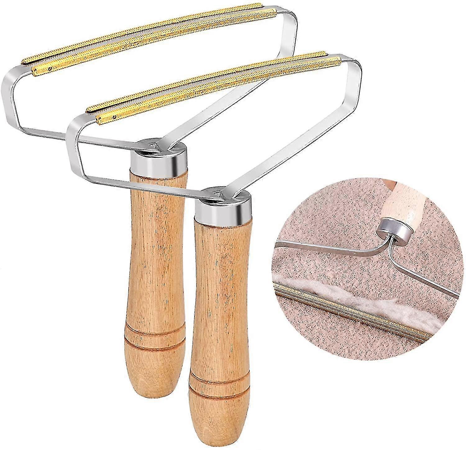 2 Pack Przenośny środek do usuwania włosów, środek do usuwania włosów dla zwierząt domowych, przenośny środek do usuwania kłaczków, szczotka do dywanów, używany do usuwania kurzu i sierści zwierząt domowych z ubrań,, sof
