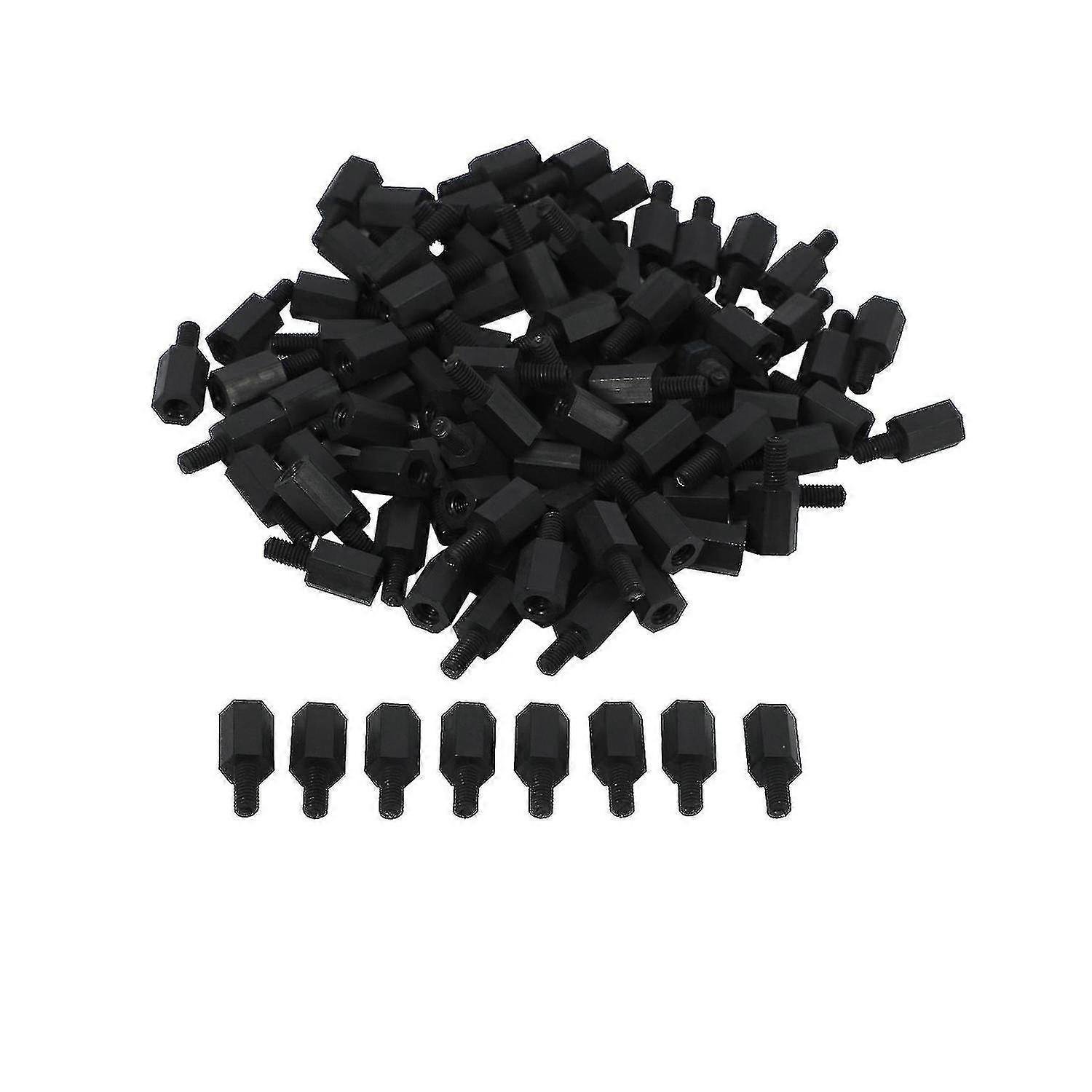 100pcs Thread 8mm+6mm Pcb Fixed Nylon Hex Standoff Pillar
