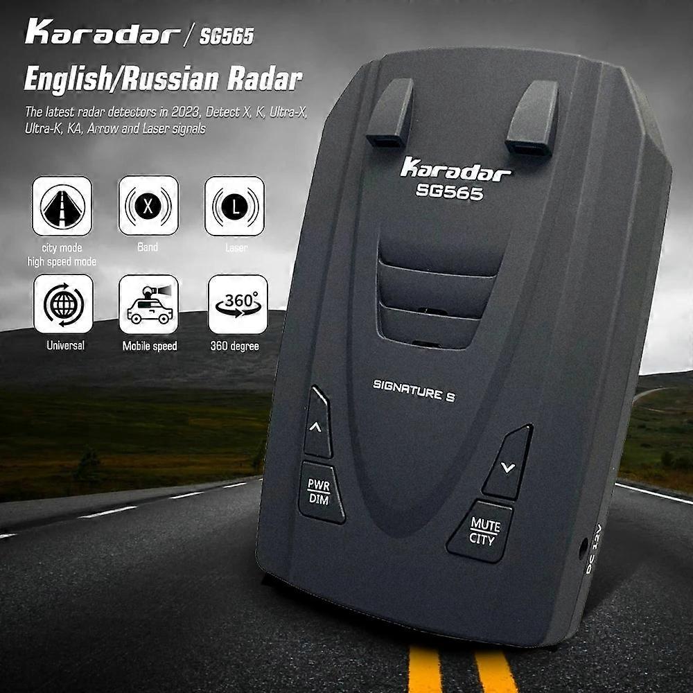 Karadar SG565 Car Anti Radar Detector With Signature English and Russian Voice Alert Car Alarm