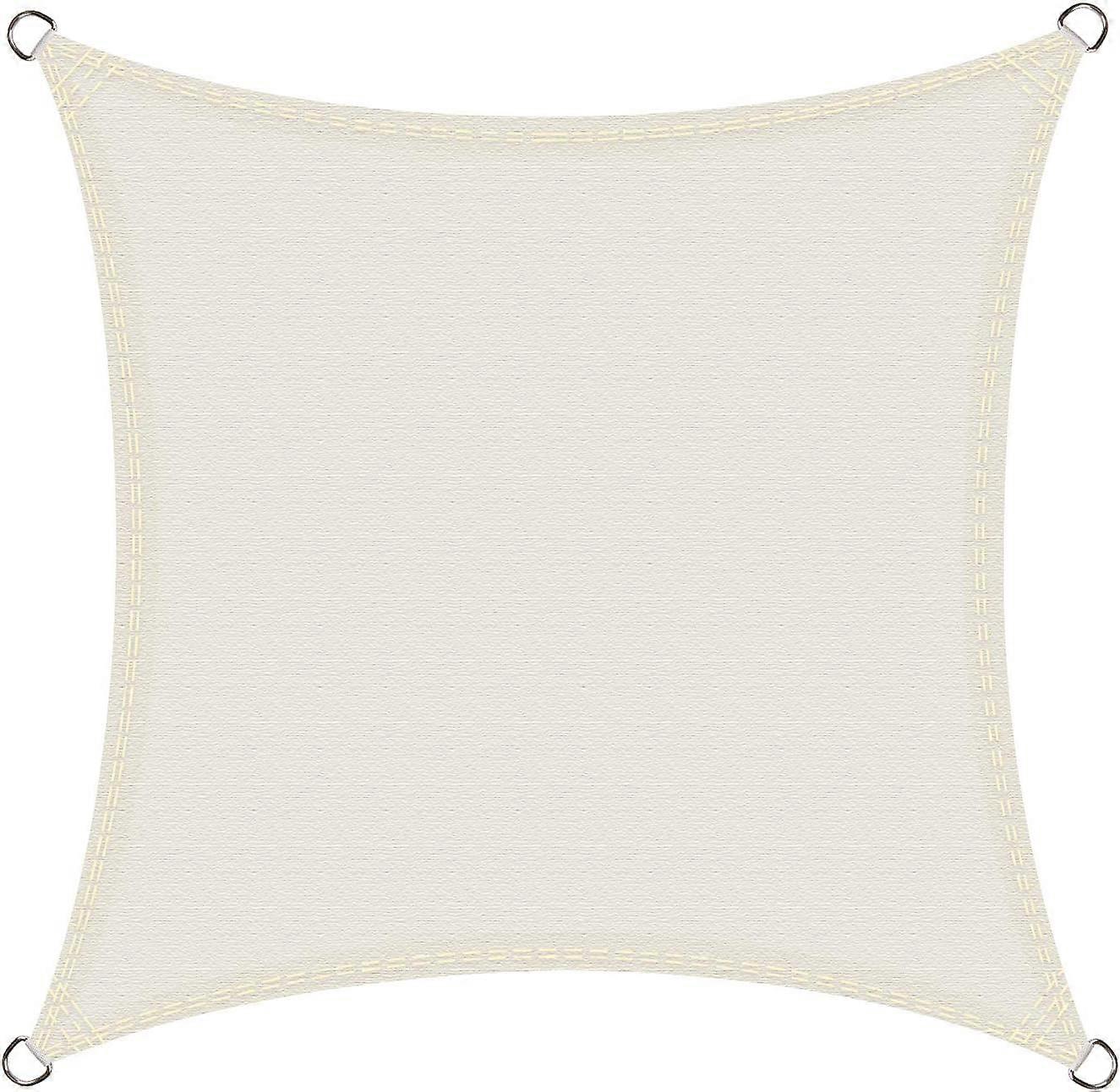 Rectangular shade sail, 2x2m, waterproof and UV resistant, cream-white