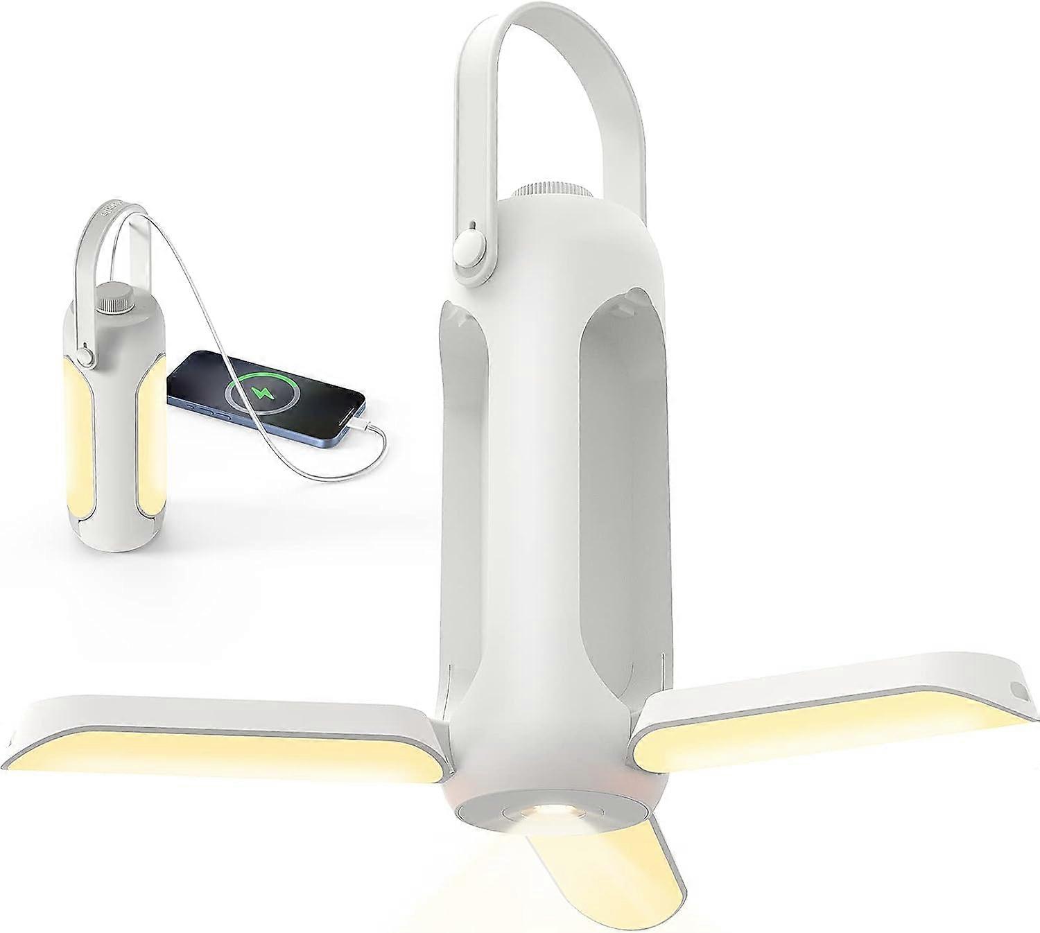 1 rechargeable camping lamp, 10000mAh foldable suspension, waterproof, can be used as a mobile power source in the event of a power outage, hiking or 