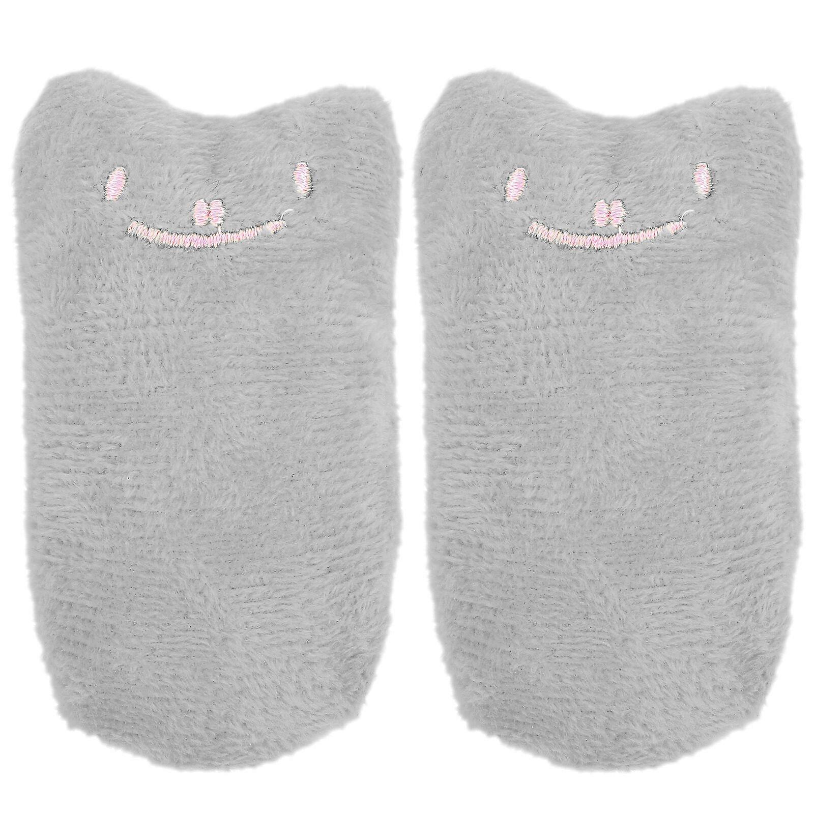2pcs Stuffed Catnip Toy Pet Cat Chewing Toy Plush Cartoon Teething Toy With Stuffing Crinkle Paper