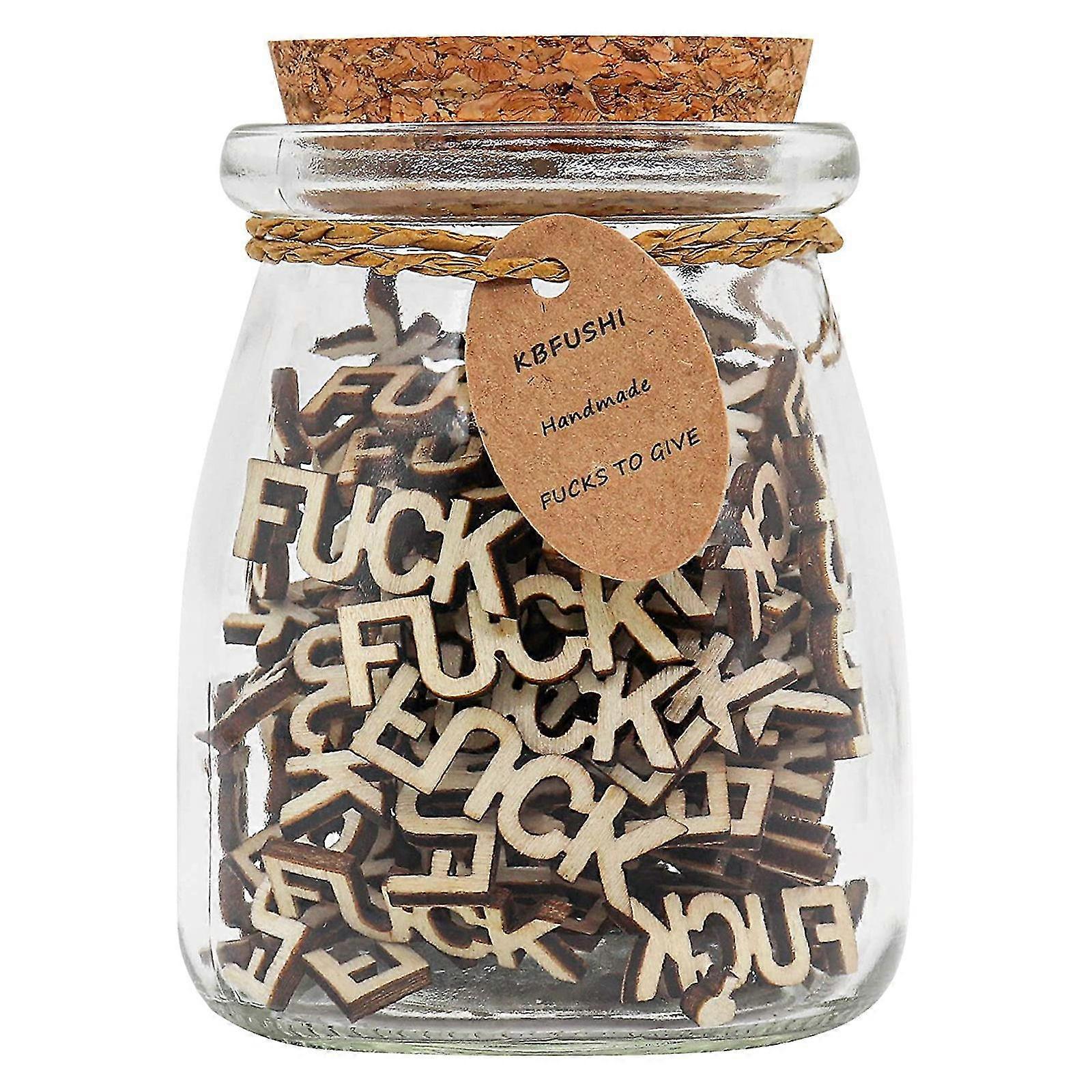 Fucks Brief Geschenk In Flasche, Holzbuchstaben Für Büro, Geburtstag Oder Feiertagsgeschenk Tw