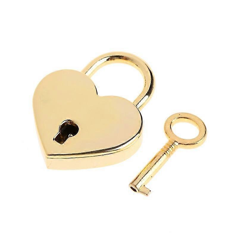 Heart Shape Vintage Old Antique Style Mini Archaize Padlocks Key Lock With Key