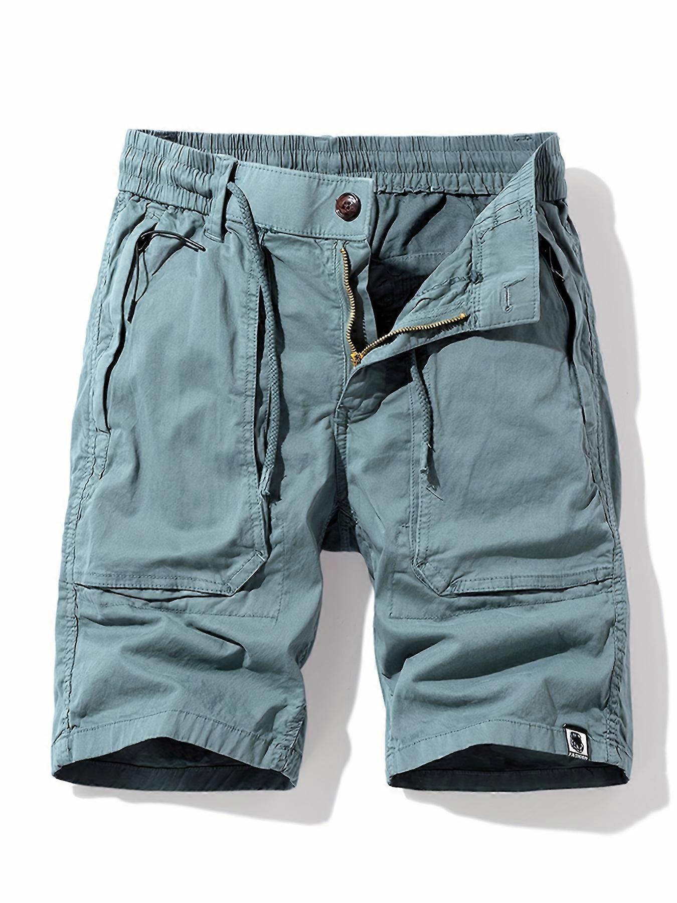 New style Active and Comfy Men's Solid Shorts with Elastic Waist for Summer Outdoor Workouts