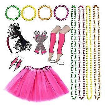 Abiti da donna anni '80 Accessori Dress Occhiali Scaldagambe per moda Retrò Anni '80 Party Outfit Set di costumi