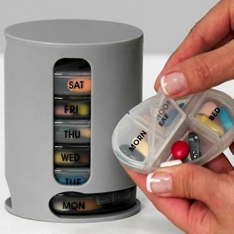 Weekly Pill Organizer 4 Times A Day, Large Pill Box 7 Day, Daily Pill Case With 28 Extra Large Compartments, Portable Travel Pill Container