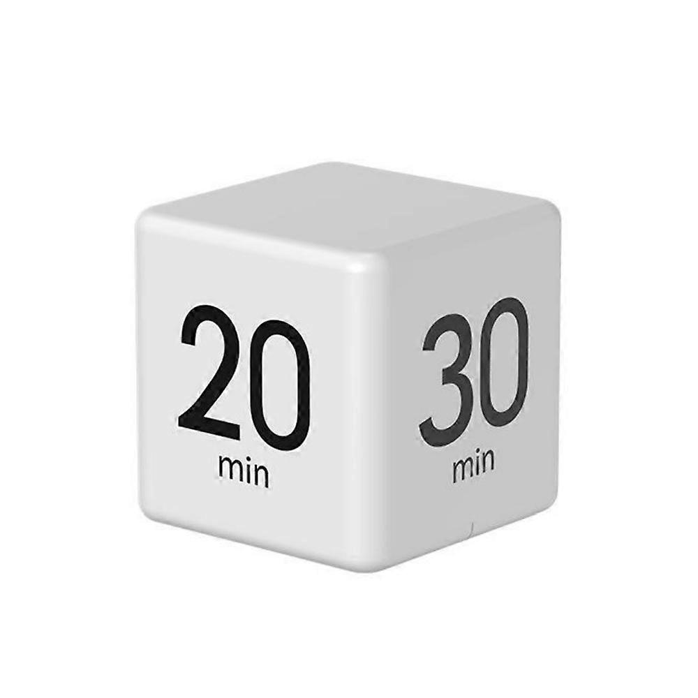 1-60 Minutes Preset LED Display Adjustable Volume Cube Rotating Timer for Work Study Kitchen