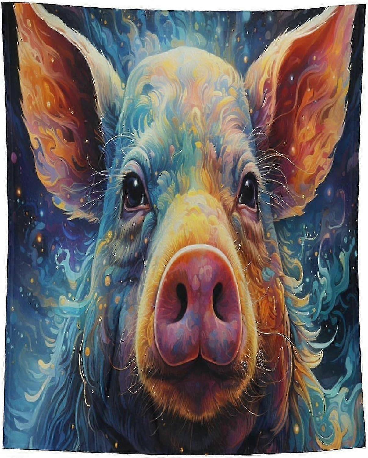 t374 Blanket Pig Blanket Anti Pilling Throw Blankets Cozy Durable BlanketsPig Blanket bn374