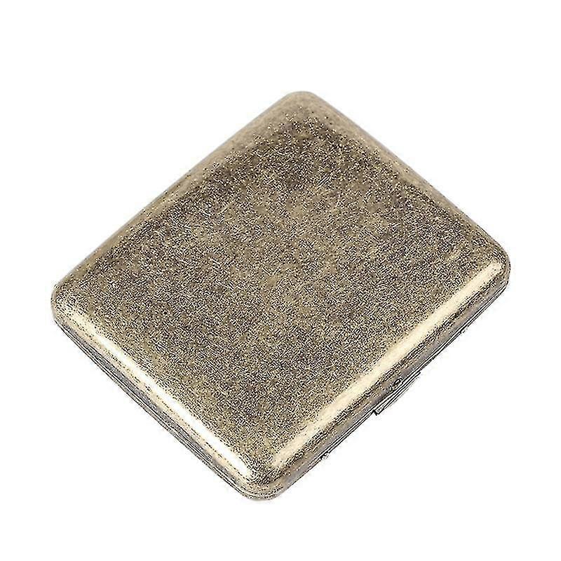 Bronze Flip-top Metal Cigarette Case With Condensed Flowers