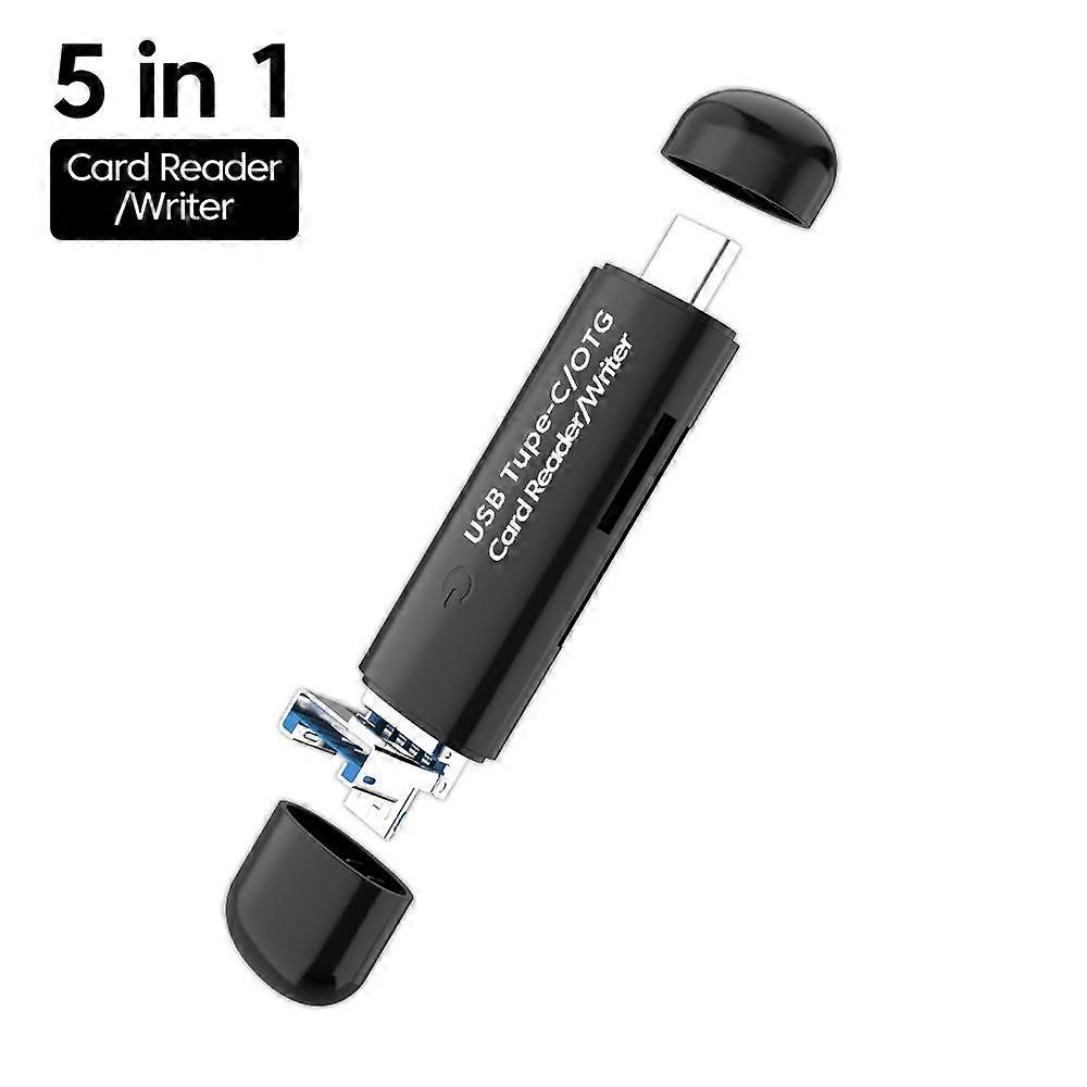 5 in 1 Type c to USB3.0/Micro Adapter OTG Micro SD Card Reader USB Flash Drive Memory TF Card Reader For PC Laptop Accessories