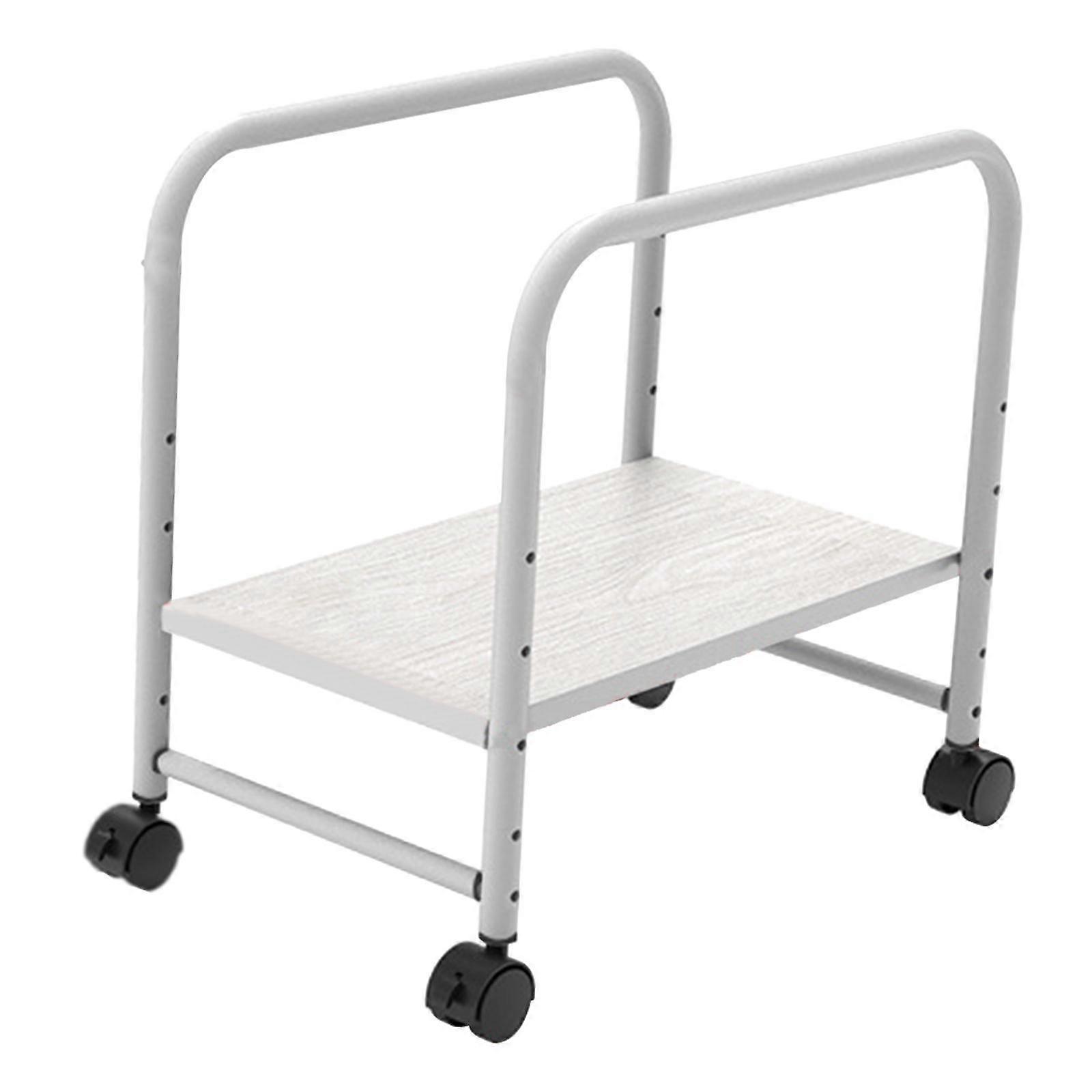 Computer Host Rack Space Saving with 4 Casters Floor Stand Movable Host Rack Black