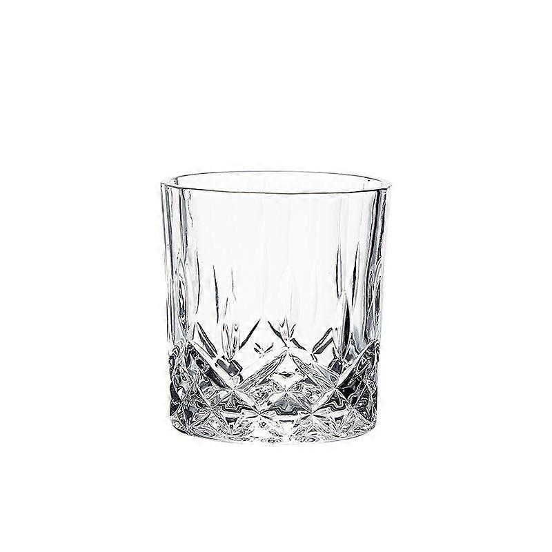 4 Clear Diamond Whiskey Glasses - Perfect for Home Bars