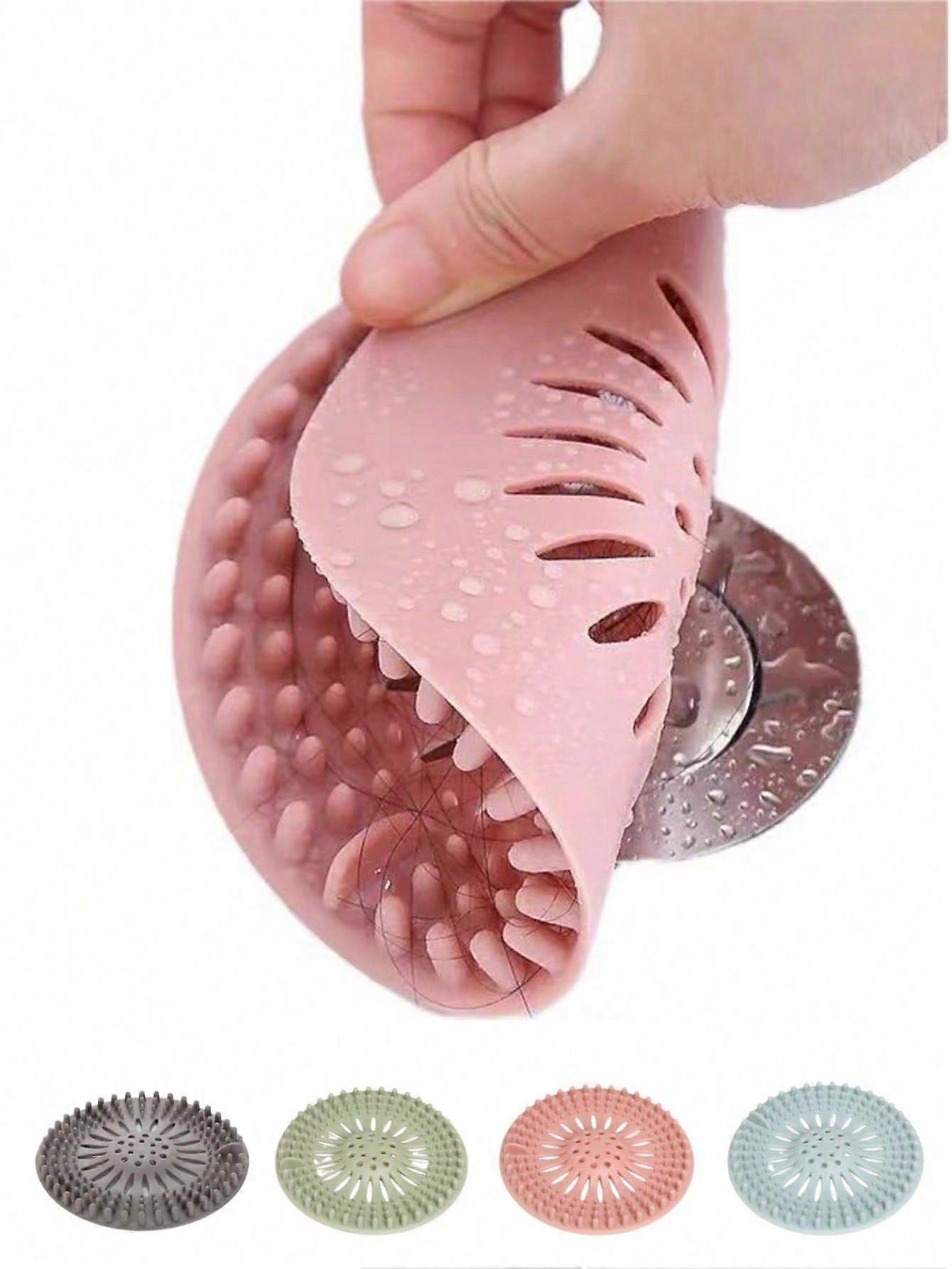 1pc פקק שיער ניקוז אמבטיה, כיור מטבח כיסוי ניקוז סיליקון, לוכד אשפה ניקוז רצפה מקורה, ללא פונקציית יניקה