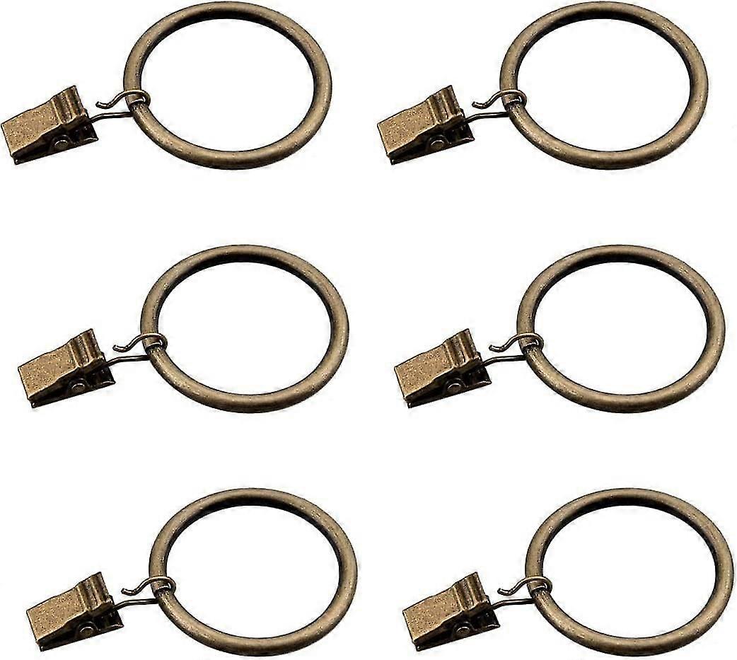 Silver Curtain Ring Clips With Hook, 30 Pack Rustproof Metal Drapery Ring/hanger