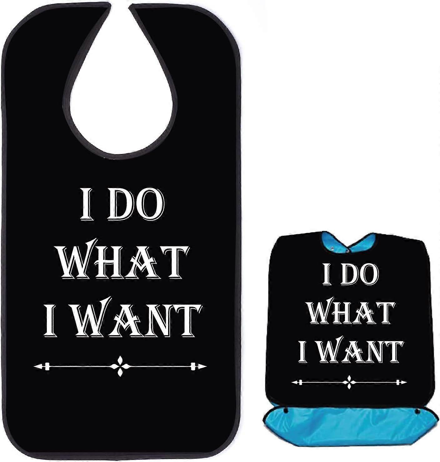 Classic Check Adult Bibs for Elderly Waterproof Washable Bib