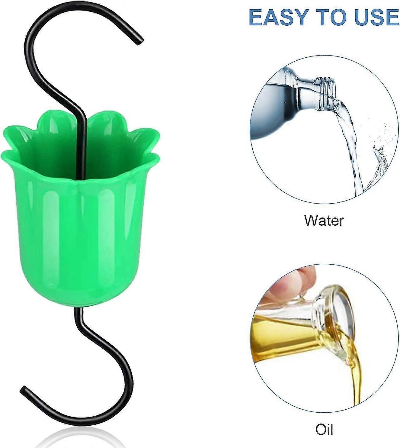 Large Ant Moat Guard For Hummingbird Feeders Accessory Hooks , 8 Pack Flower Hummingbird Oriole Nectar Feeders Parts For Outdoors