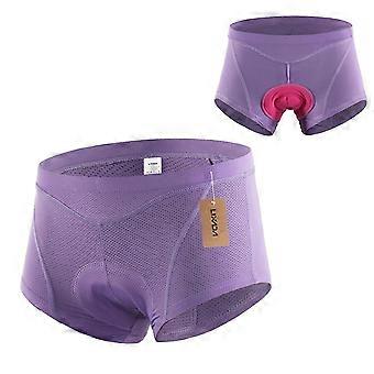 Lixada Ropa Interior de Ciclismo para Mujer 3d Gel Calzoncillos de Bicicleta Acolchados Mtb Ciclismo Ciclismo Ropa Interior Pantalones Cortos XL Morado