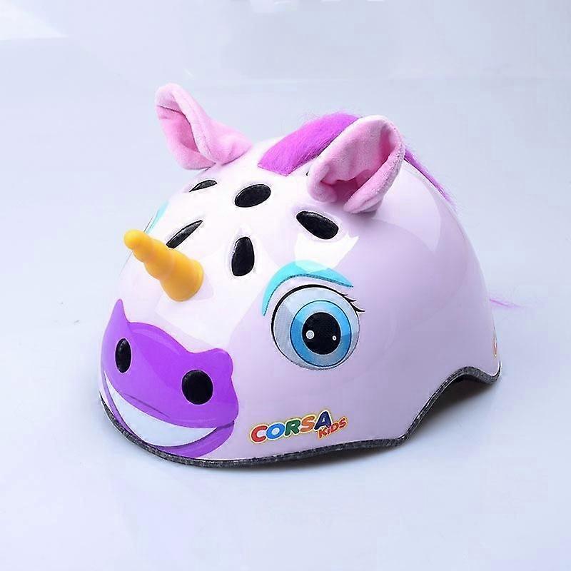 Casco de bicicleta para niños pequeños unicornio S