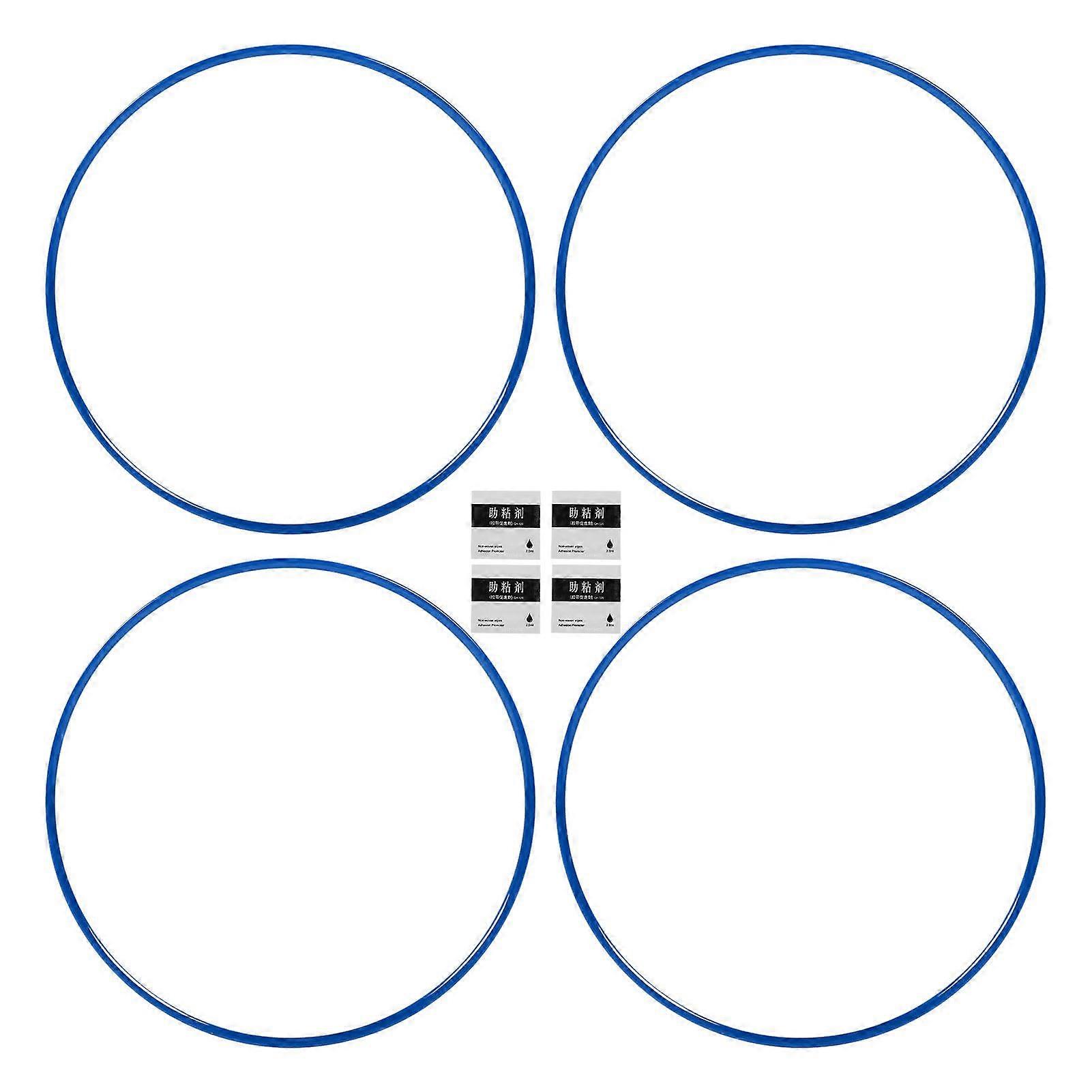 4PCS 21 tums fälgskydd reptåliga självhäftande ABS fälgskydd skydd universell passform för bilar blå mk4213